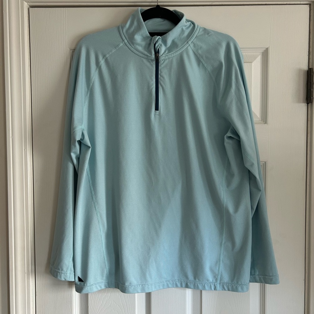 UNTUCKit Light Blue 1/4 quarter zip size large